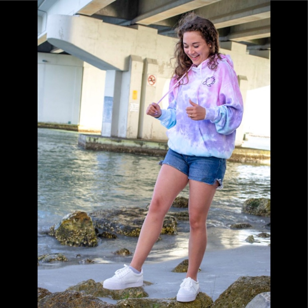 SHELLY COVE Cotton Candy Tie Dye Hoodie NWOT